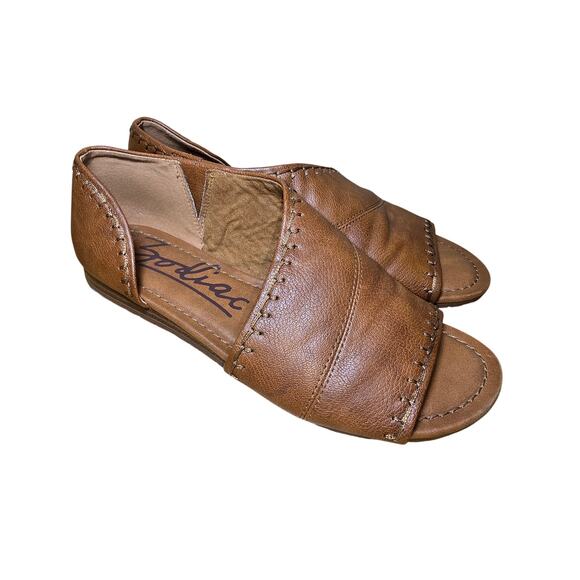 Zodiac Yani Slip On D’orsay Sandals Comfort Slides Brown Faux Leather Size 6 M - Picture 3 of 8